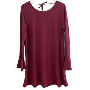 Coverstiched Long Sleeve Jersey Dress Sz L